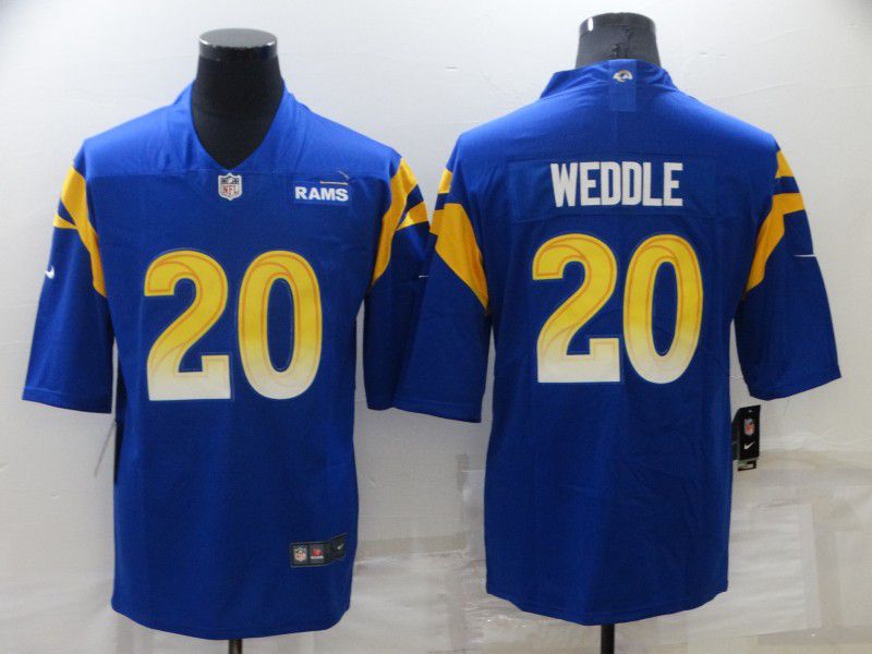 Men Los Angeles Rams 20 Weddle Blue 2022 Nike Vapor Untouchable Limited NFL Jersey